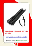 Abraçadeira de Nylon PVC 3x100mm – Pacote com 100 Unidades