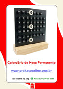 Calendário de Mesa Vintage com Anéis Deslizantes