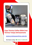 Copo Térmico Coffee 500ml Inox Térmico Tampa Antivazamento