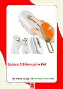 Escova a vapor automática 3 em 1 para gatos e cães