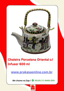 Chaleira Porcelana Oriental/Floral com Infusor 600 ml