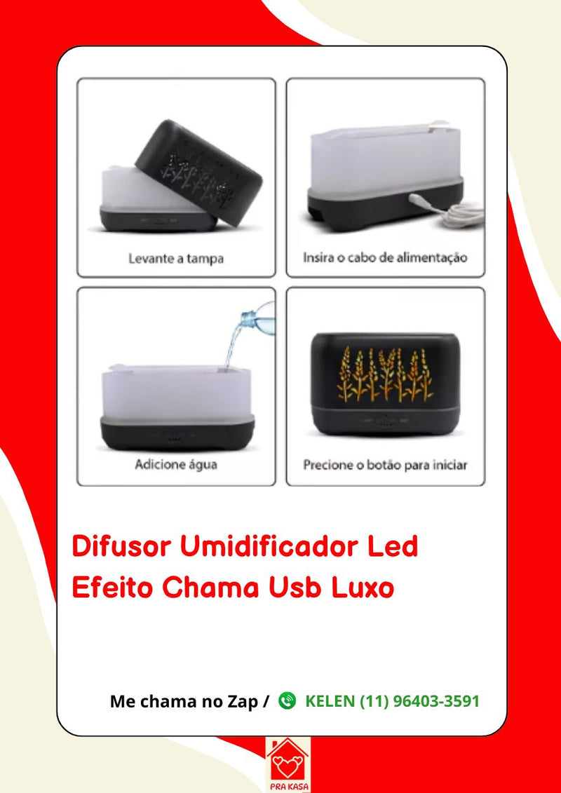 Difusor de Aromas e Umidificador B-Max 400ml - Ambiente Confortável e Perfumado