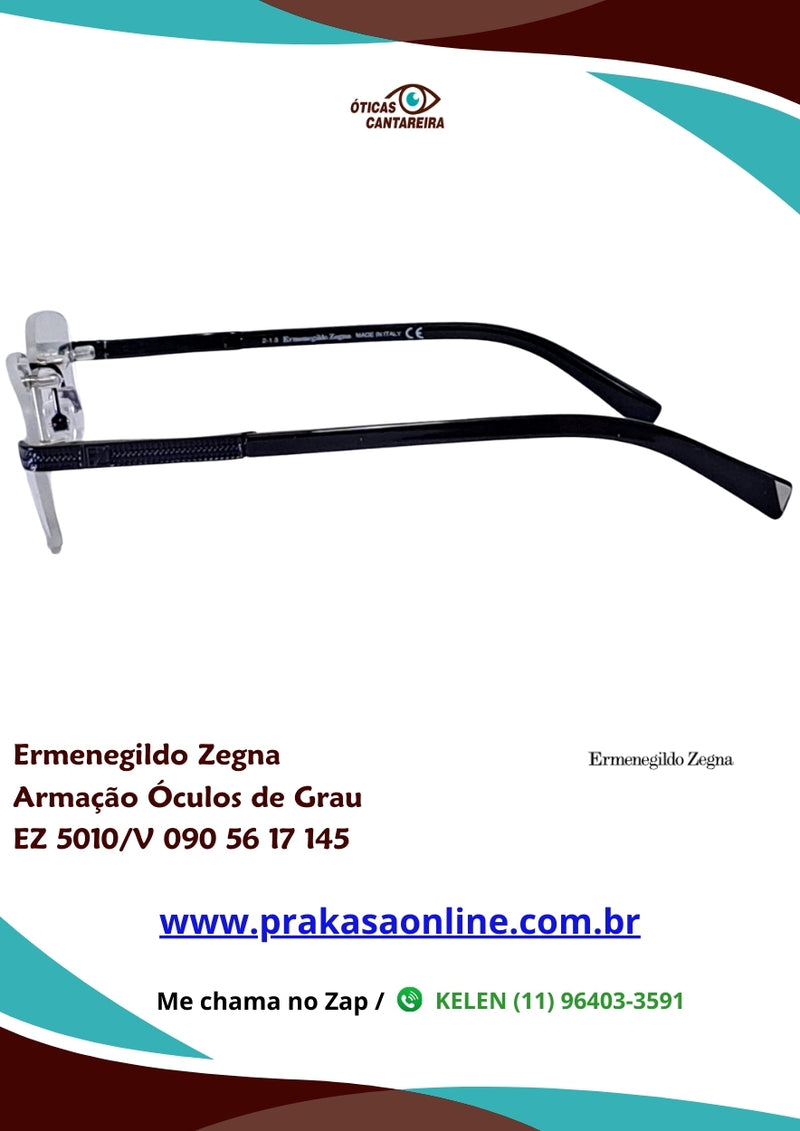 Ermenegildo Zegna - Armação de Óculos de Grau - EZ 5010/V 090 56 17 145
