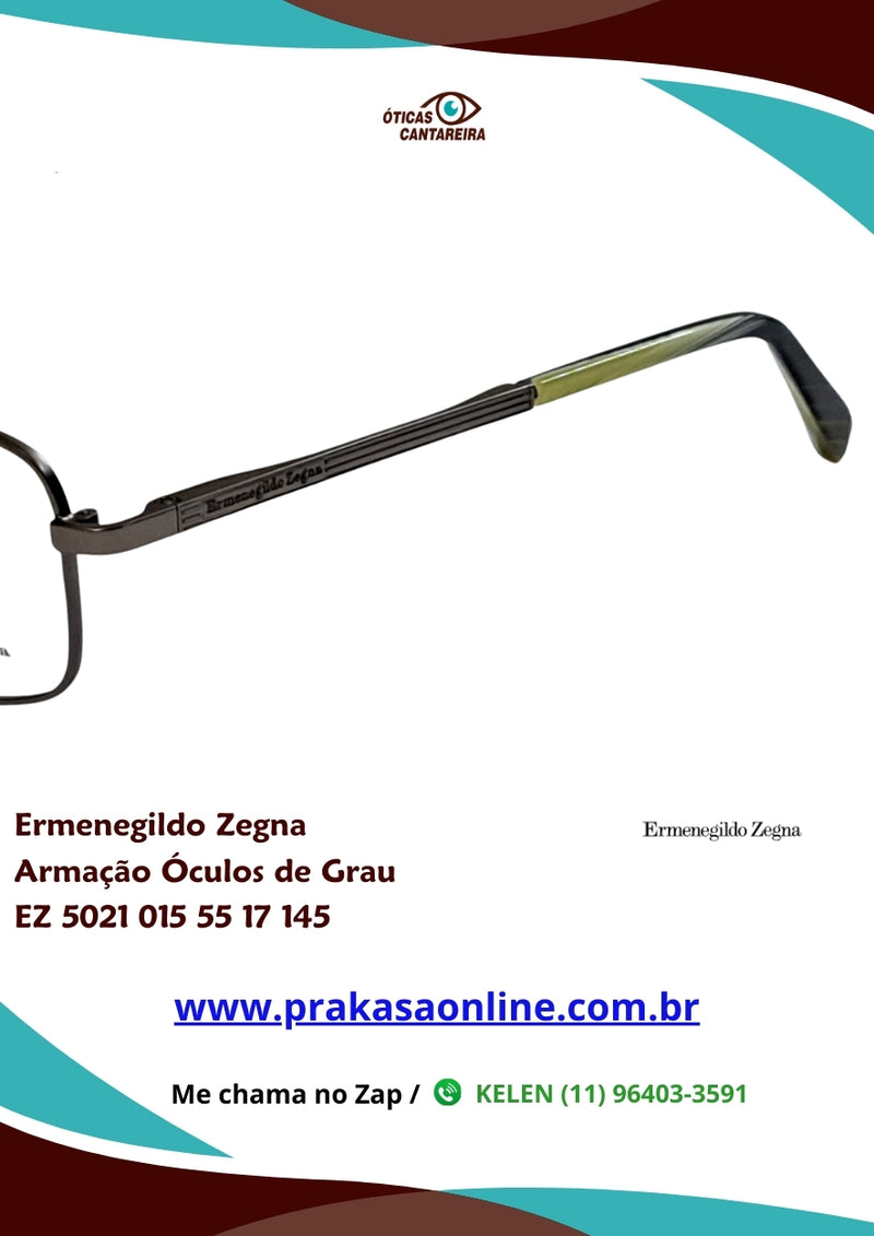 Ermenegildo Zegna - Armação de Óculos de Grau - EZ 5021 015 55 17 145