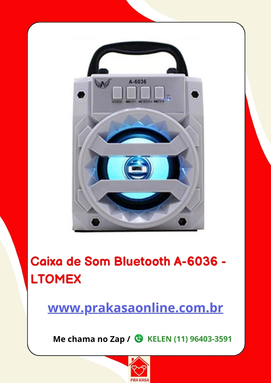 Caixa de Som Bluetooth A-6036 - LTOMEX