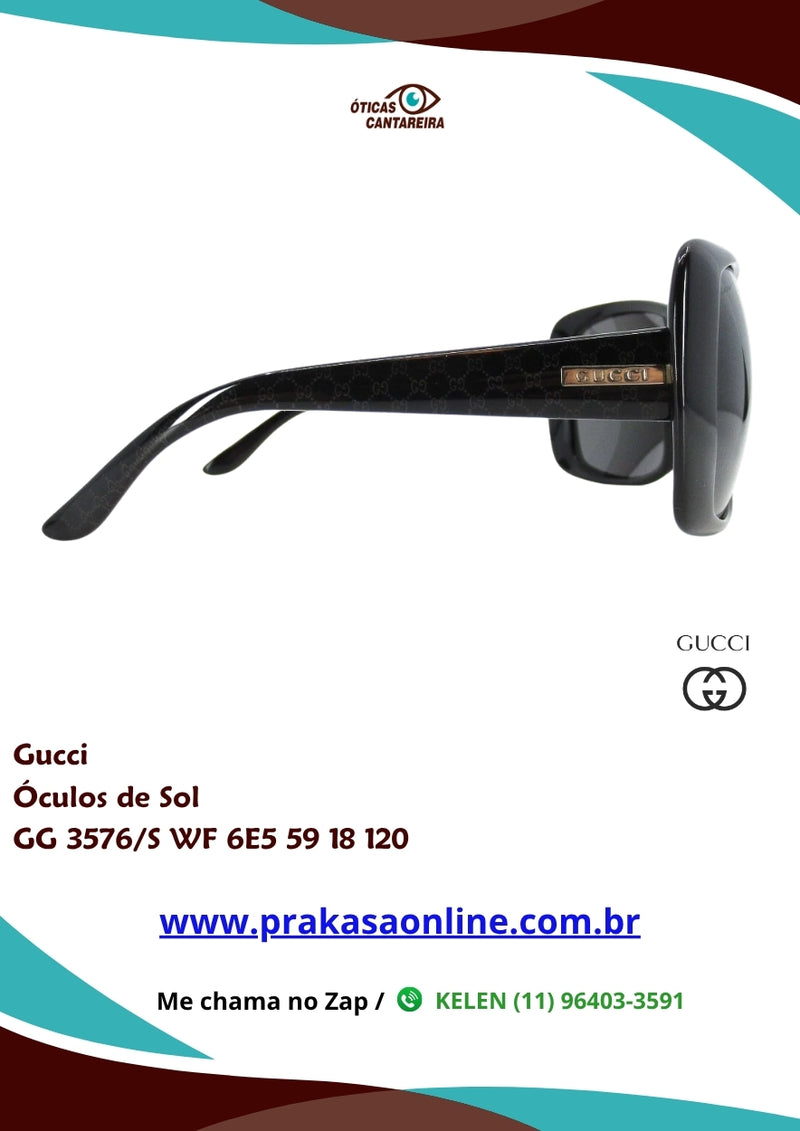 Gucci - Óculos de Sol - GG 3576/S WF 6E5 59 18 120