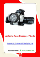 Lanterna de Cabeça 7 Leds Bicicleta Pesca Camping a Pilhas