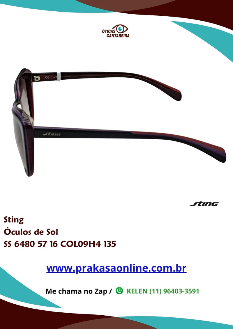 Sting - Óculos de Sol - SS 6480 57 16 COL09H4 135
