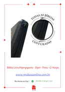 Bíblia Letra Hipergigante - Zíper - Preta - C/ Harpa