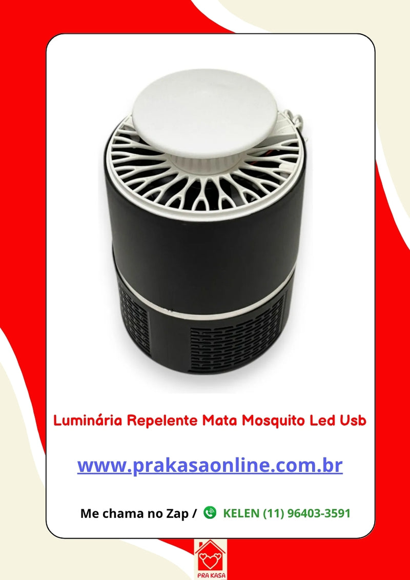 Luminária Repelente Mata Mosquito Led Usb