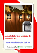 Arandela Solar com Lâmpada de Filamento LED