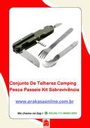 Conjunto De Talheres Camping Pesca Passeio Kit Sobrevivência