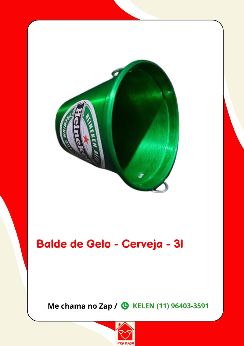 Balde de Gelo Cerveja 3 Litros