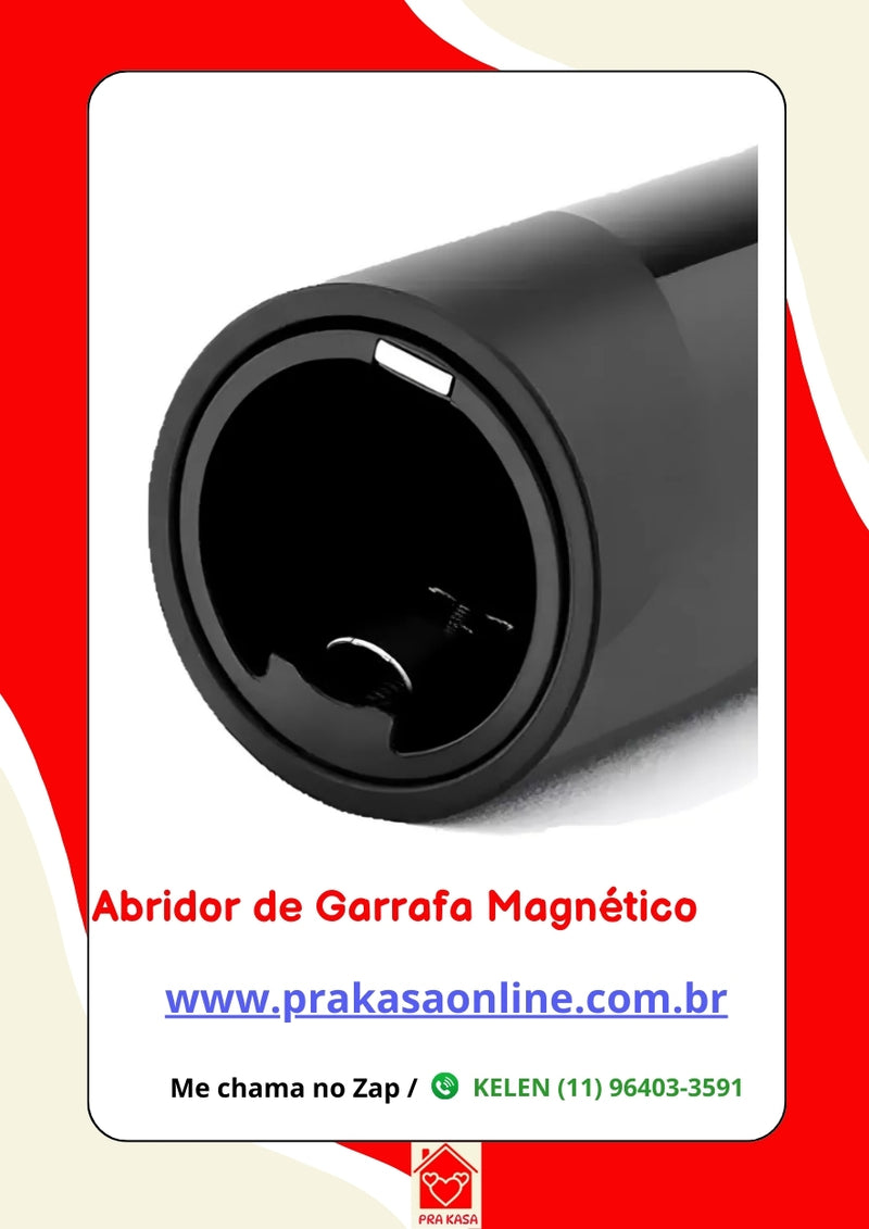 Abridor de Garrafa Magnético e Automático - Fácil e Rápido