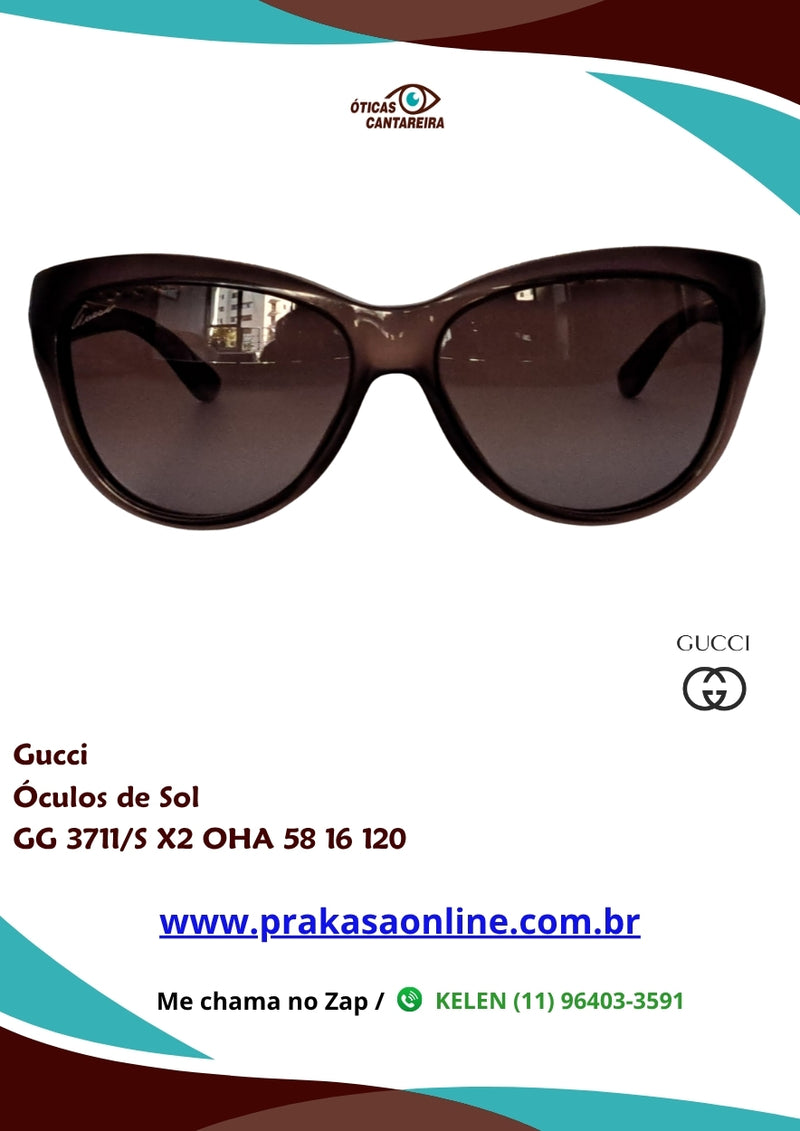 Gucci - Óculos de Sol - GG 3711/S X2 OHA 58 16 120