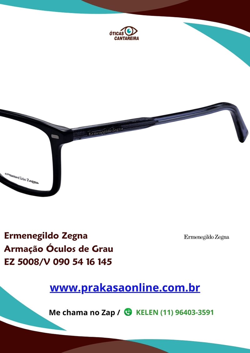 Ermenegildo Zegna - Armação Óculos de Grau - EZ 5008/V 090 54 16 145