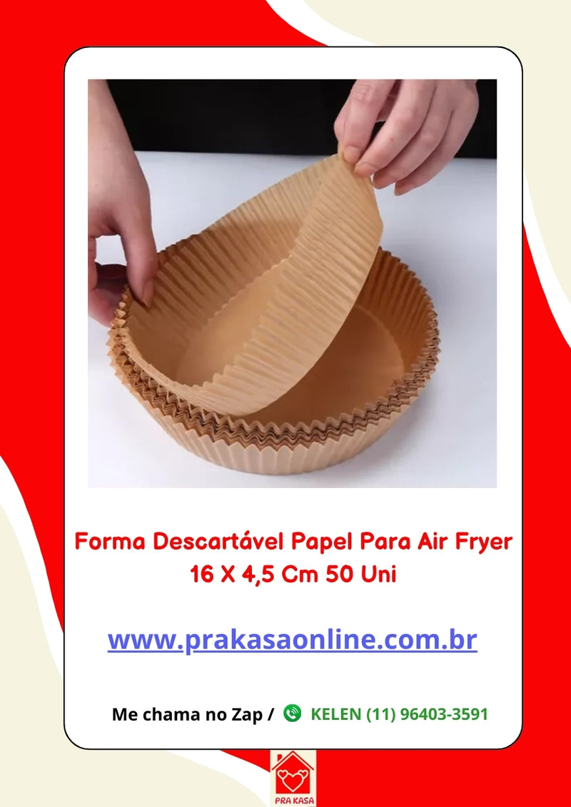 Forma Descartável para Air Fryer com 50 unidades