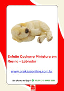 Enfeite Cachorro Miniatura em Resina - Labrador