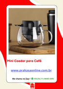 Mini Coador de Café em Aço Inox Reutilizável Monodose Filtro