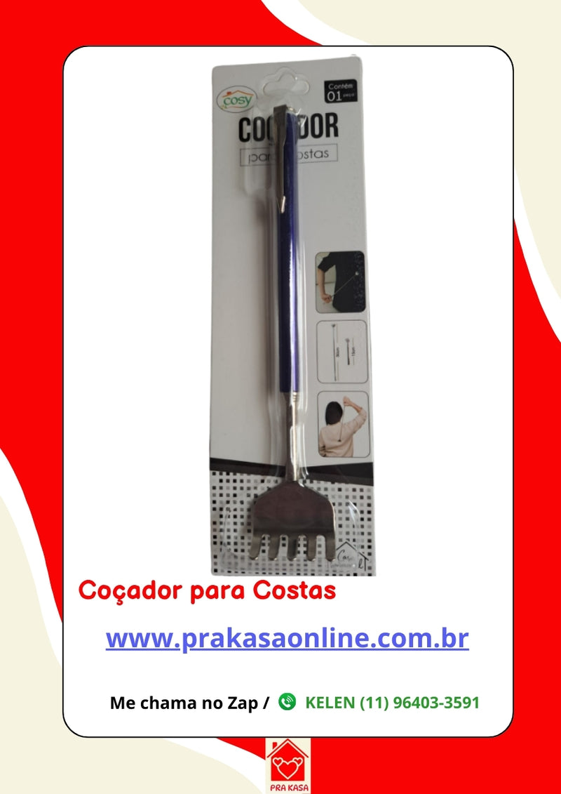 Coçador para costas portátil ajustável telescópio