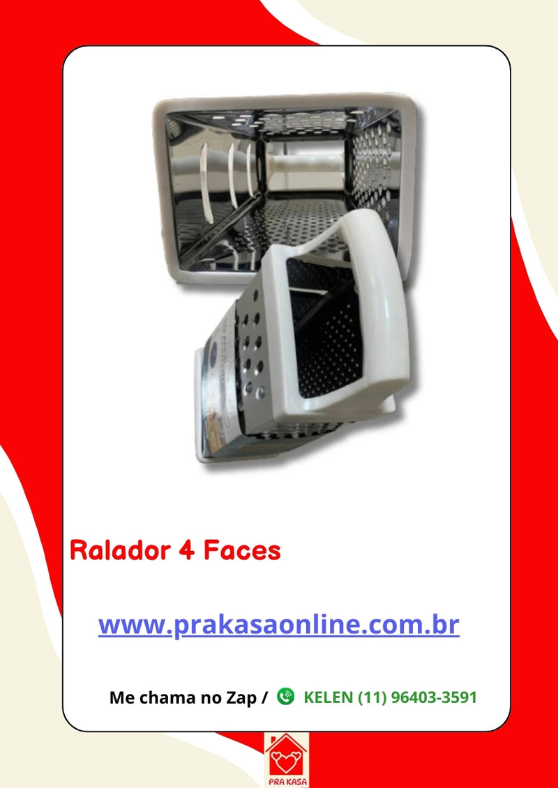 Ralador 4 faces Aço Inox