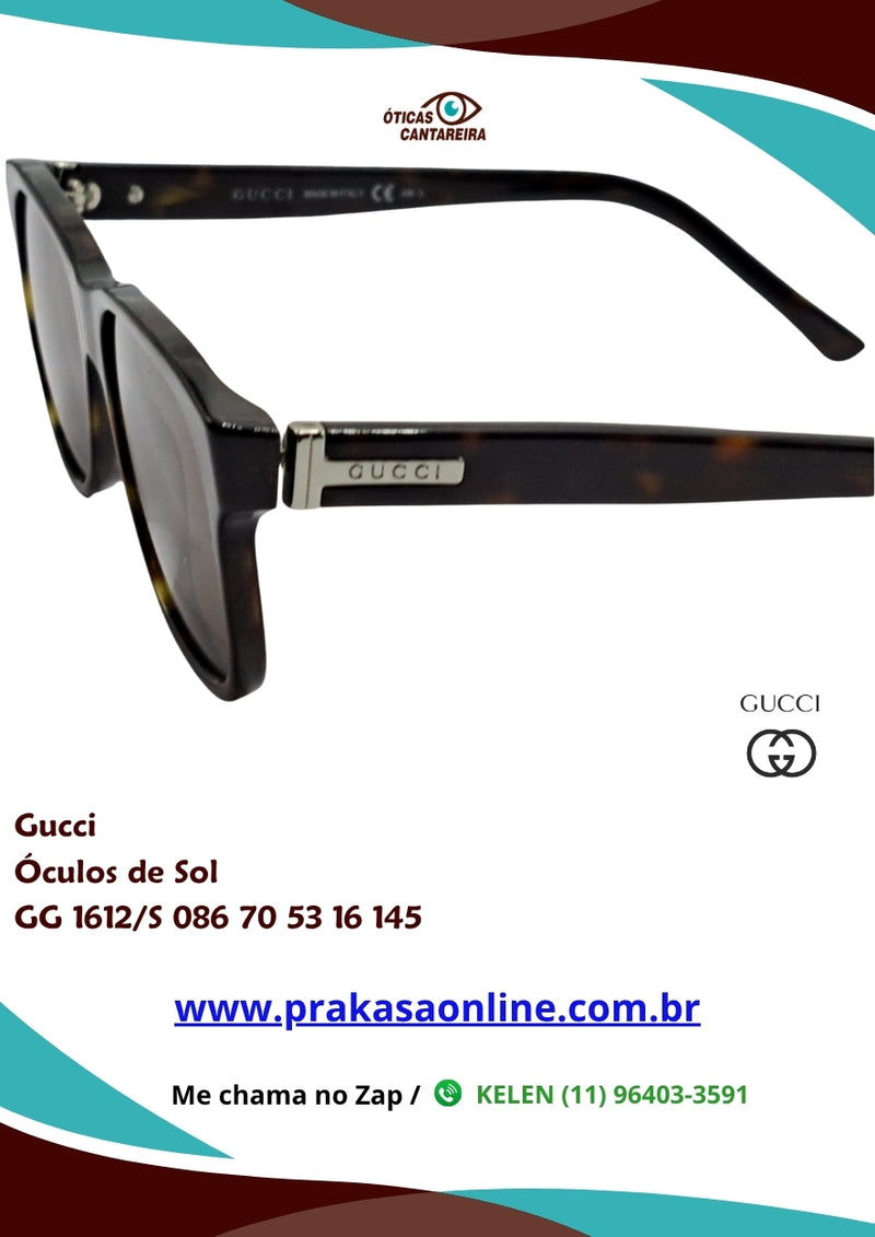 Gucci - Óculos de Sol - GG 1612/S 086 70 53 16 145