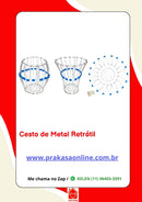 Fruteira Cesta Ovos Multiuso Retrátil Articulada Dobrável de Metal