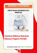 Jarra Chaleira Elétrica de Silicone Dobrável: Portátil, Ferve Rapidamente para Viagens e Uso em Qualquer Lugar, Ideal para Momentos de Conforto e Praticidade (Branco - 110v)