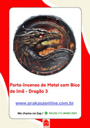 Porta-Incenso de Metal com Bico de Imã