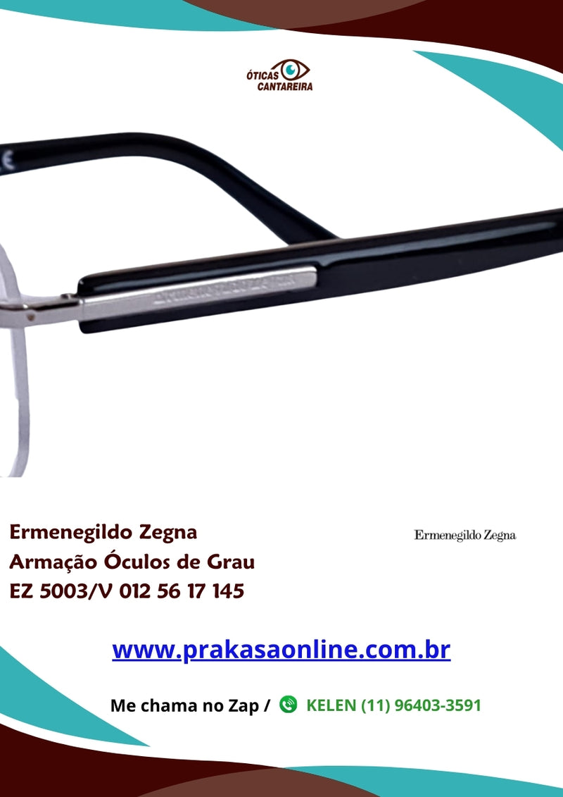 Ermenegildo Zegna - Armação Óculos de Grau - EZ 5003/V 012 56 17 145