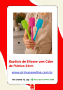 Espátula de Silicone com Cabo de Plástico 24cm