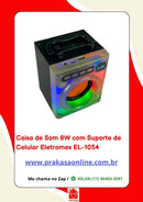 Caixa de Som 8W com Suporte de Celular Eletromex EL-1054