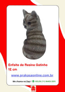Enfeite de Resina Gatinho 12 cm