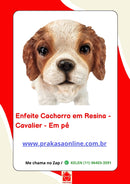 Enfeite Cachorro em Resina - Cavalier