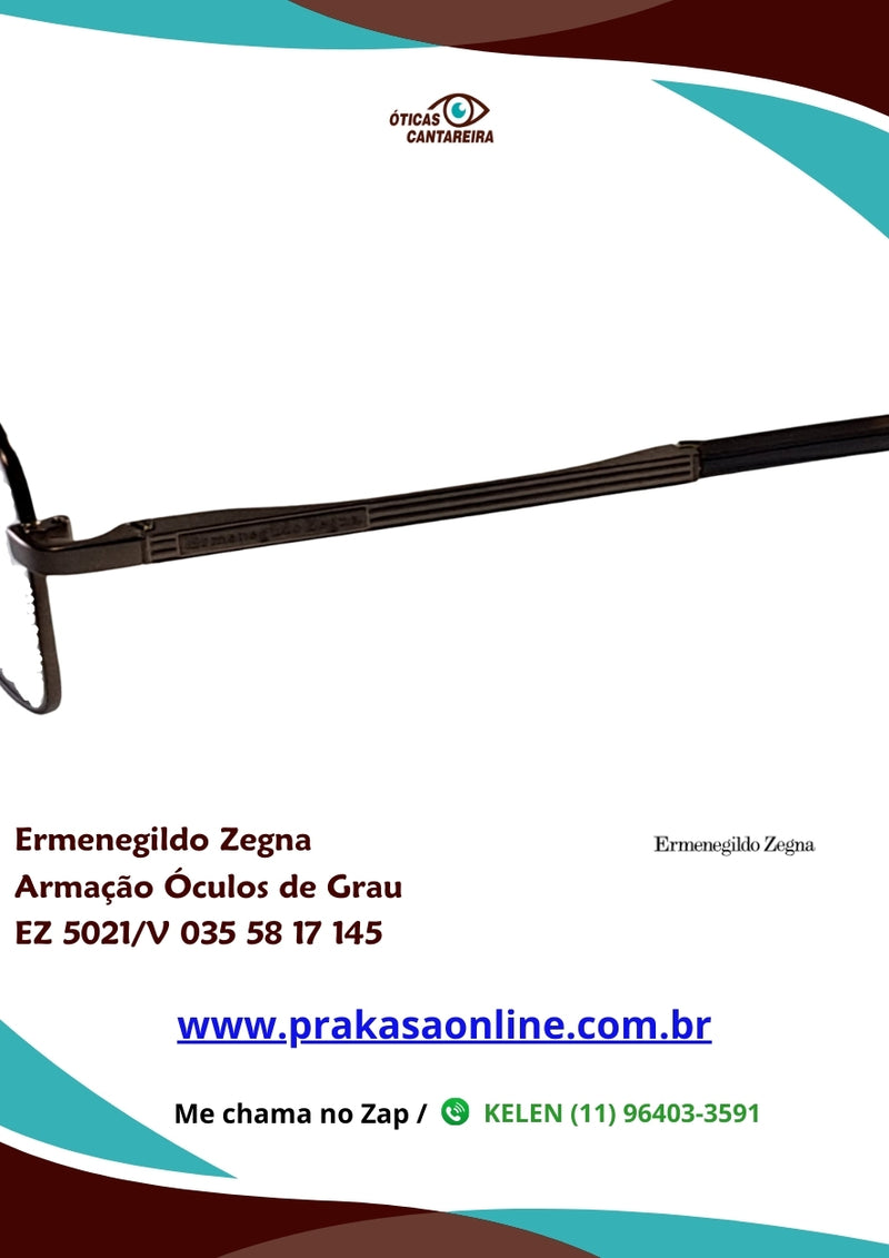 Ermenegildo Zegna - Armação Óculos de Grau - EZ 5021/V 035 58 17 145