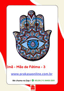 Imã de Geladeira Mão de Fátima de Cerâmica