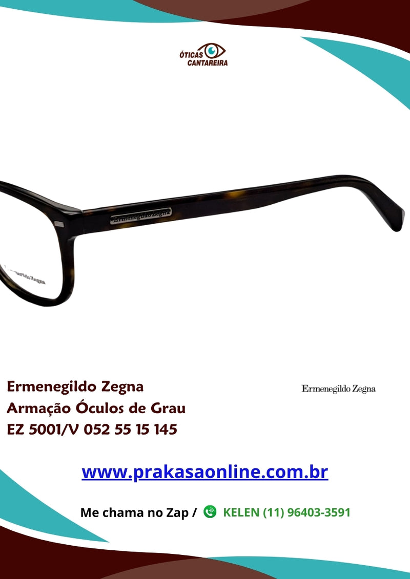 Ermenegildo Zegna - Armação Óculos de Grau - EZ 5001/V 052 55 15