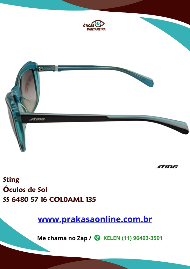 Sting - Óculos de Sol - SS 6480 57 16 COL0AML 135