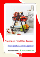 Fruteira em Metal Dois Níveis