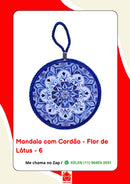 Mandala Decorativa em Porcelana com Cordão – 17 cm