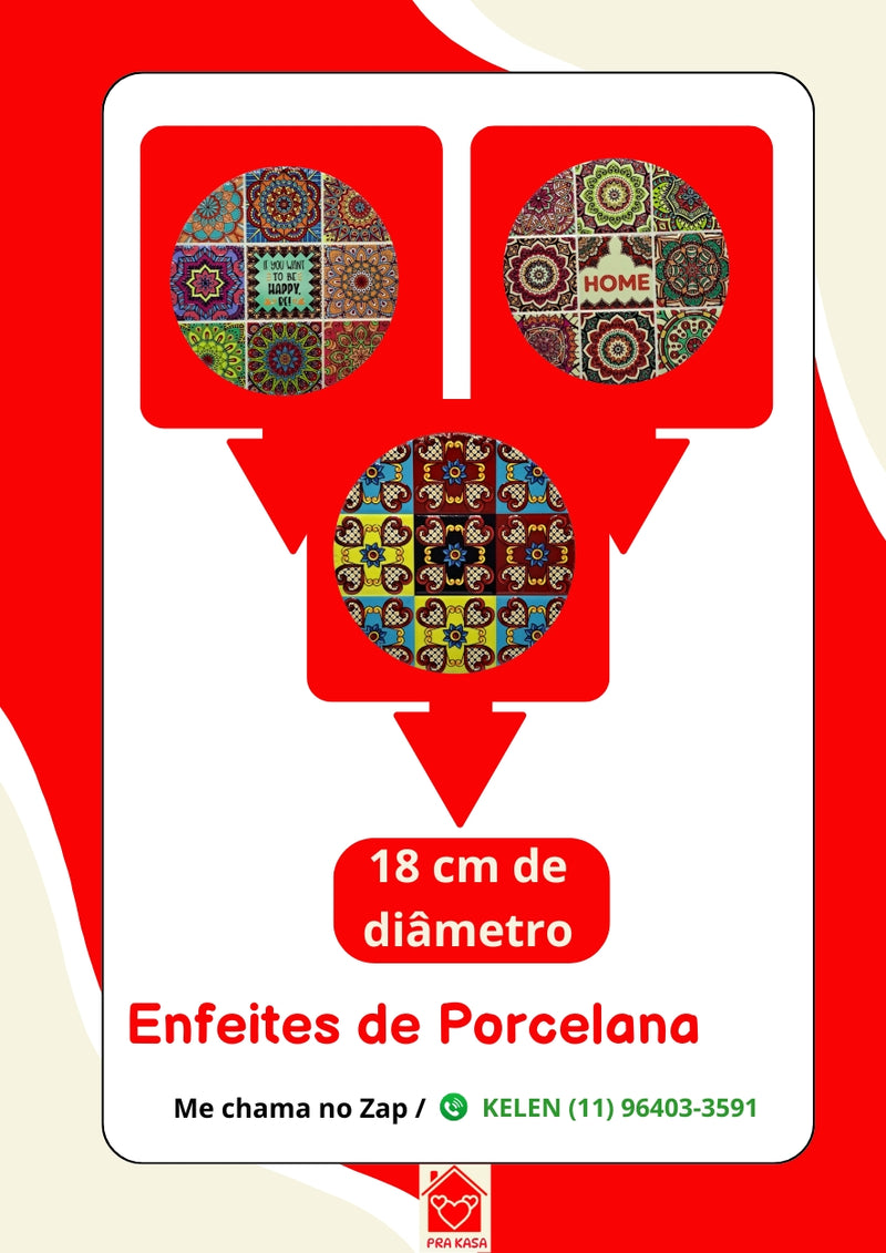 Enfeites de Porcelana - Home e Olho Grego