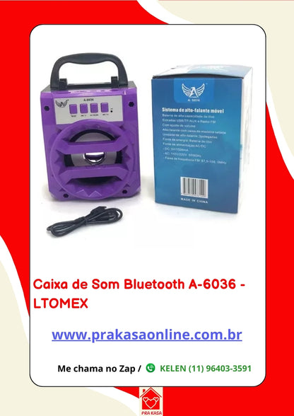Caixa de Som Bluetooth A-6036 - LTOMEX