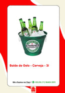 Kit Boteco Balde Gelo, Copo Térmico Beer e Porta Copos