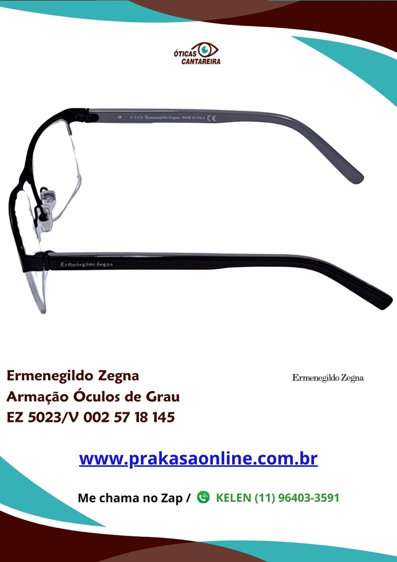 Ermenegildo Zegna - Armação Óculos de Grau - EZ 5023/V 002 57 18 145