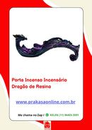 Porta Incenso Incensário Dragão Resina