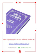 Bíblia Sagrada Gigante Luxo Lilás  com Harpa - Mulher - RC