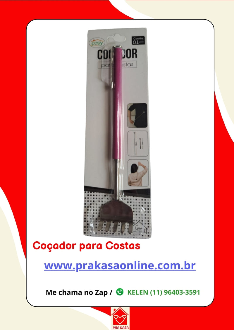 Coçador para costas portátil ajustável telescópio