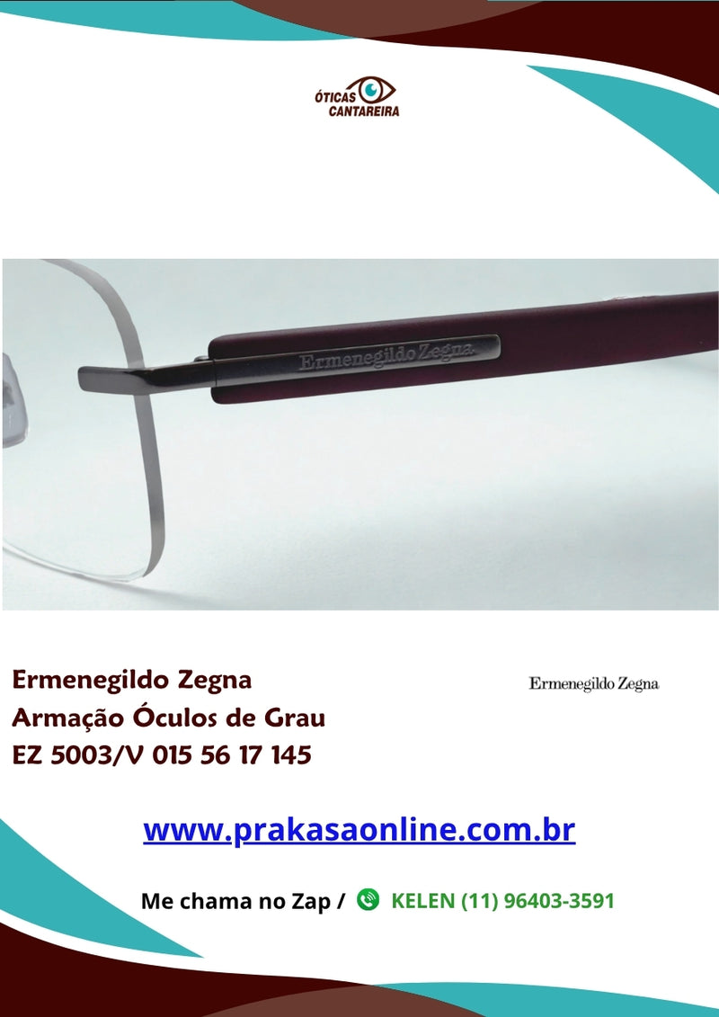 Ermenegildo Zegna - Armação Óculos de Grau - EZ 5003/V 015 56 17 145