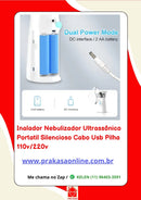 Nebulizador Portátil Silencioso Cabo Usb ou Pilha Bivolt