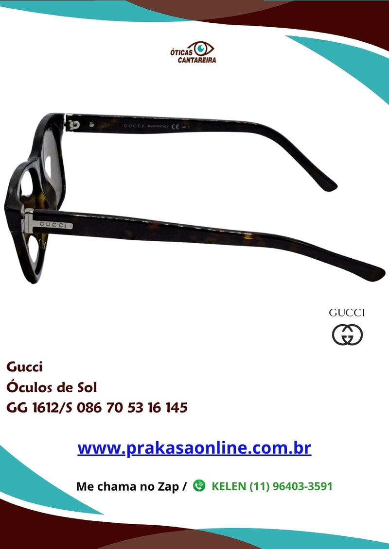 Gucci - Óculos de Sol - GG 1612/S 086 70 53 16 145